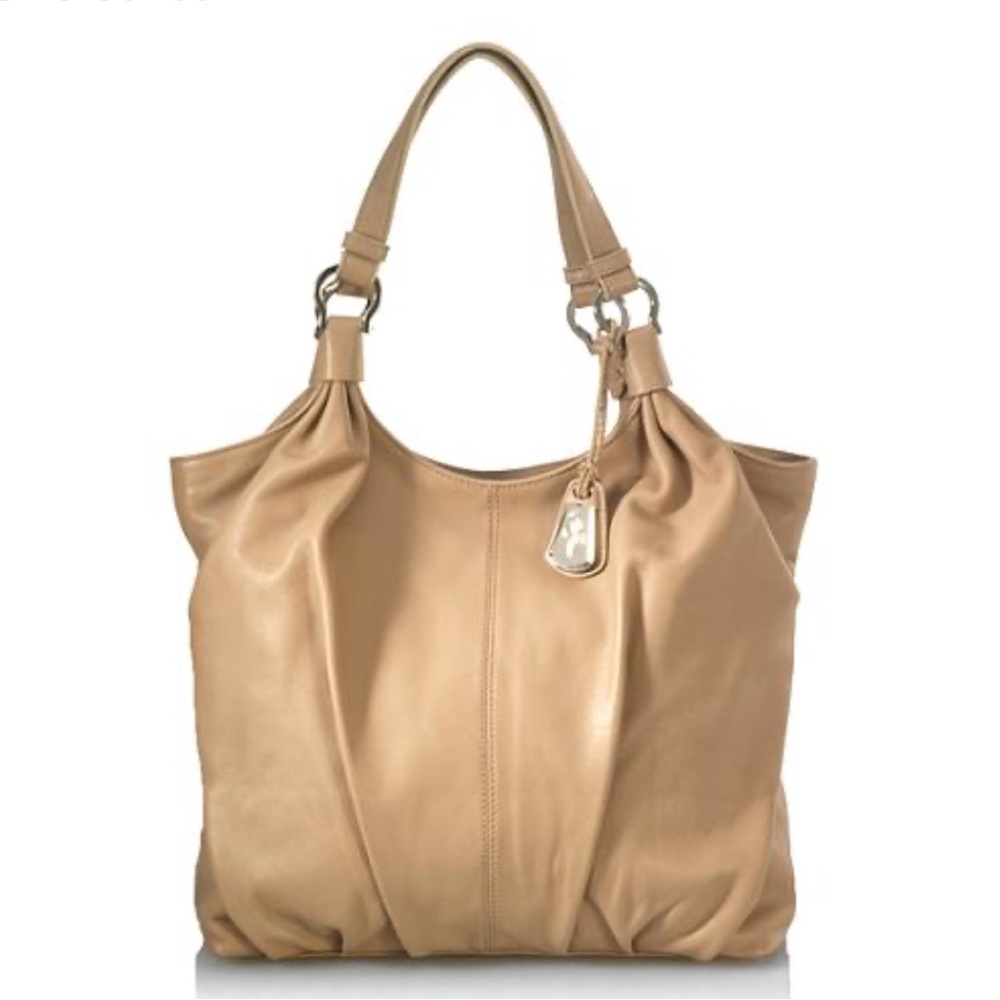 Cole Haan Women’s Cornelia Jayne Beige Large Leather Tote Purse Shoulder Bag